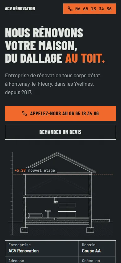 La proposition Coupe sur téléphone.