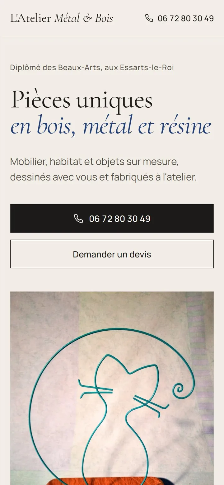 Proposition Galerie sur téléphone.